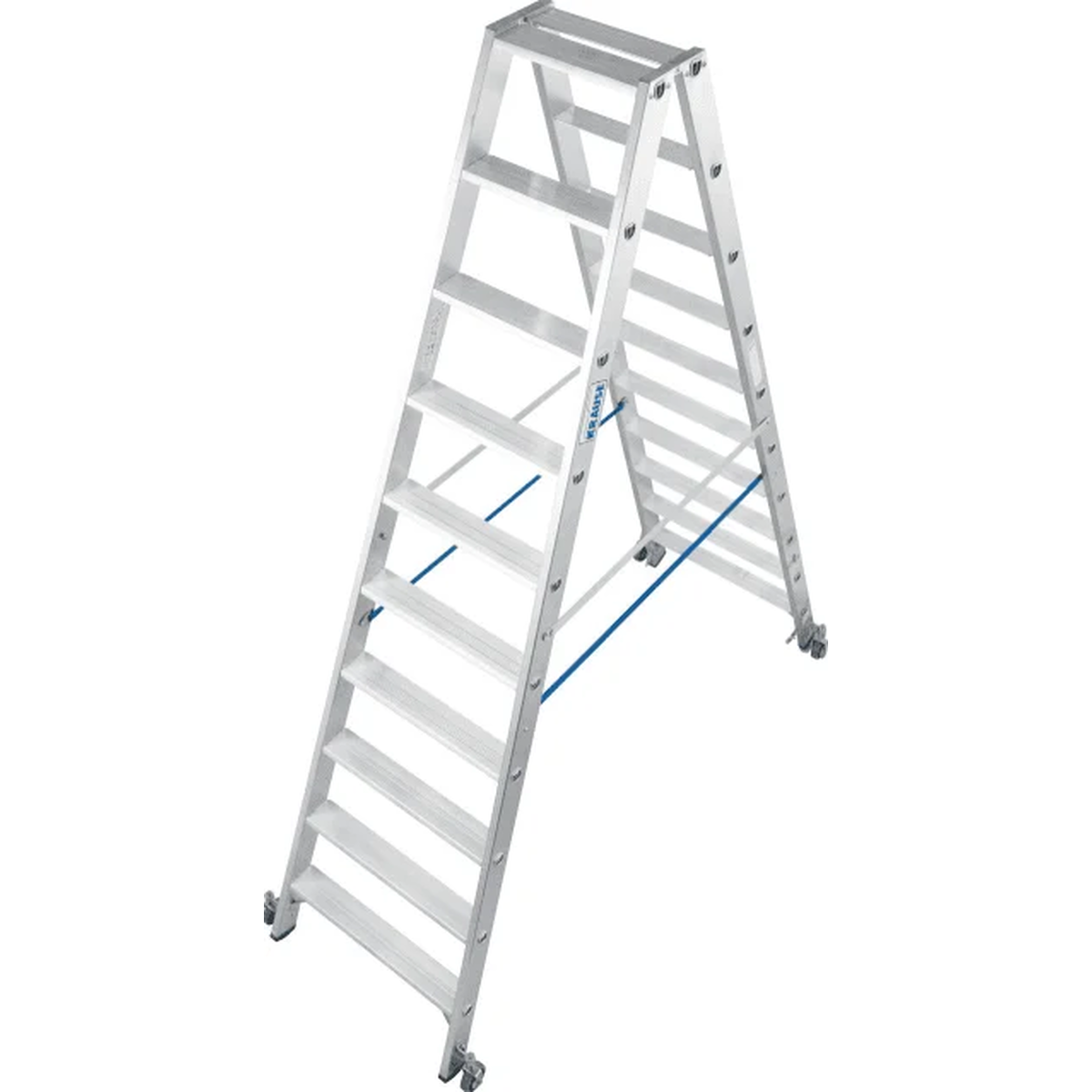 Двухсторонняя стремянка Krause STABILO с роликами 2х10